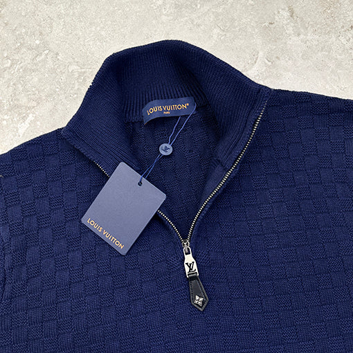 CASHMERE-WOOL BLEND HALF-ZIP PULLOVER - SK642