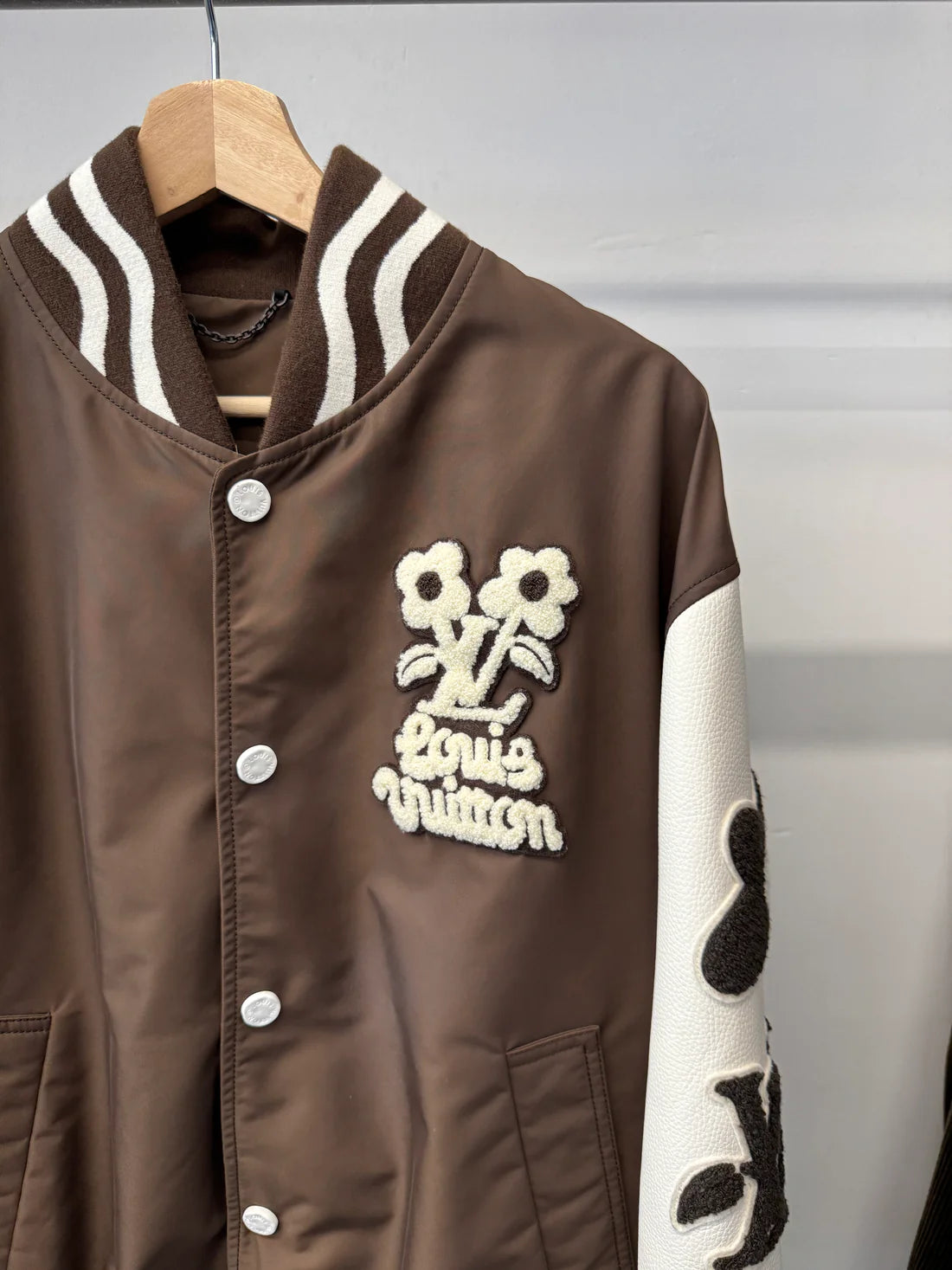 Louis Vuitton by Tyler, the Creator Embroidered Varsity Jacket Brown