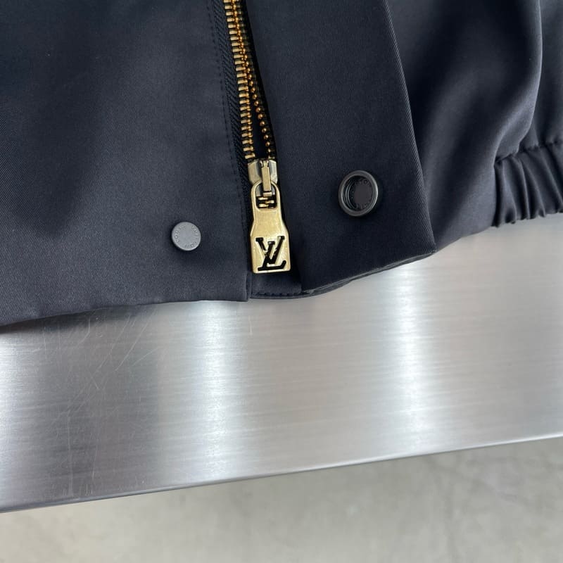LV By Tyler, The Creator Cotton Aviator Jacket With Monogram Fleece Collar Black
