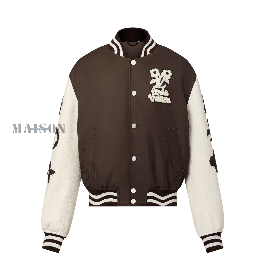 Louis Vuitton by Tyler, the Creator Embroidered Varsity Jacket Brown