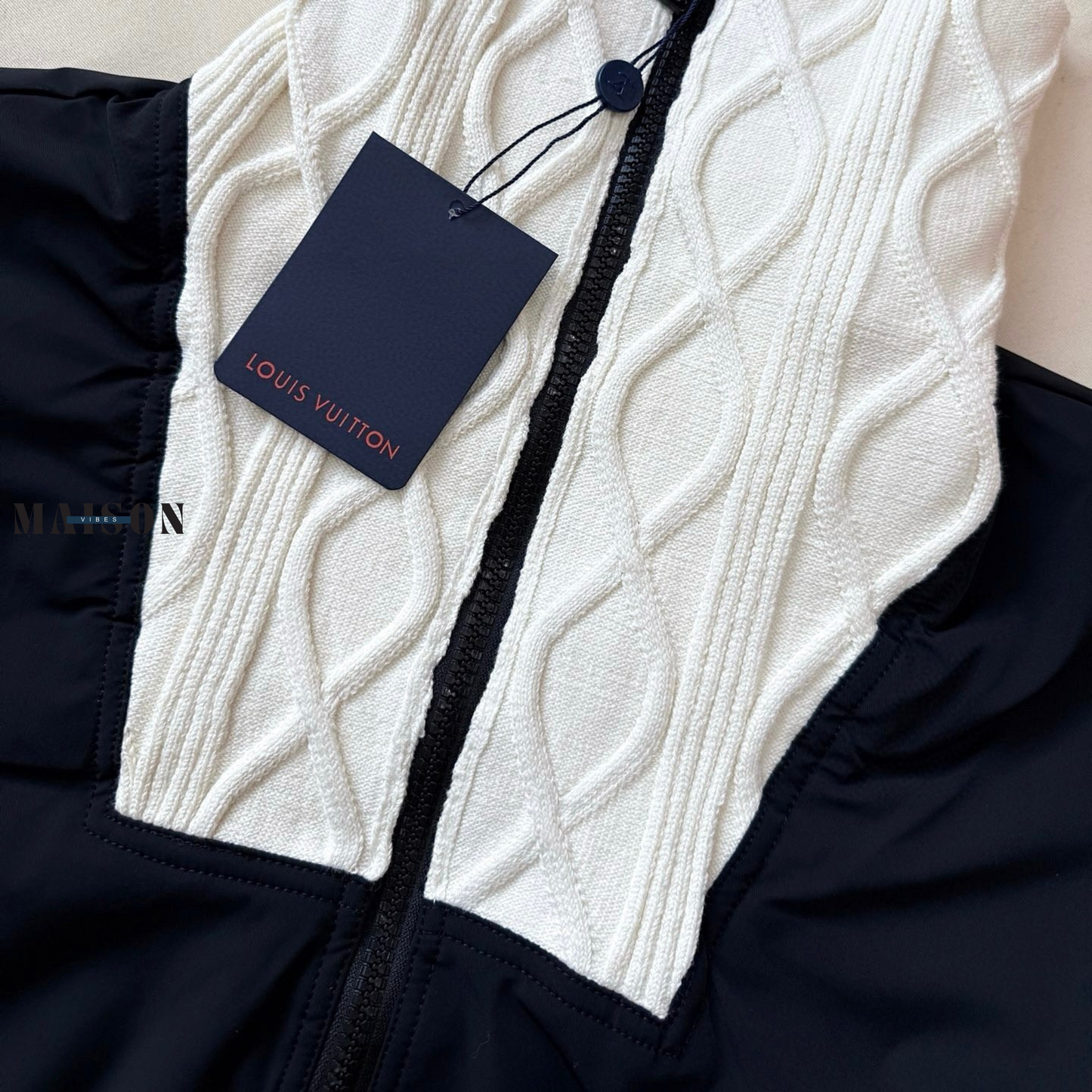 BY TYLER THE CREATOR KNITTED COLLAR EMBROIDERED TECHNICAL BLOUSON BLACK