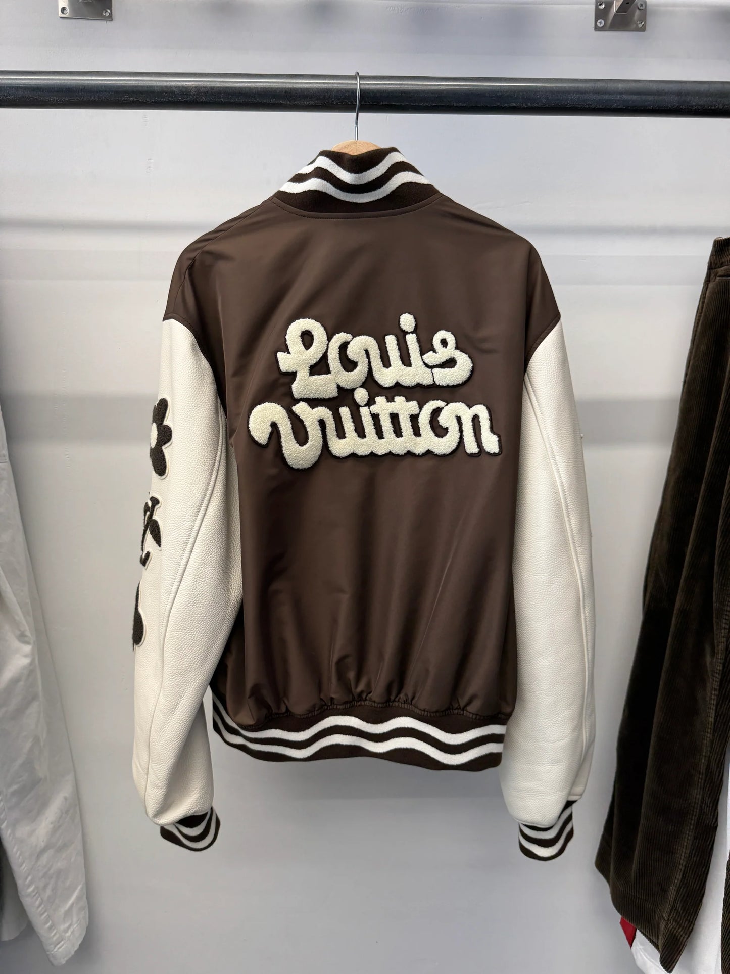 Louis Vuitton by Tyler, the Creator Embroidered Varsity Jacket Brown