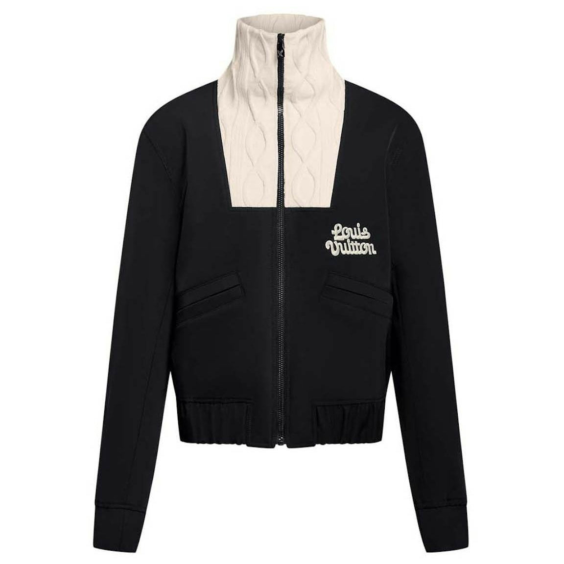 BY TYLER THE CREATOR KNITTED COLLAR EMBROIDERED TECHNICAL BLOUSON BLACK