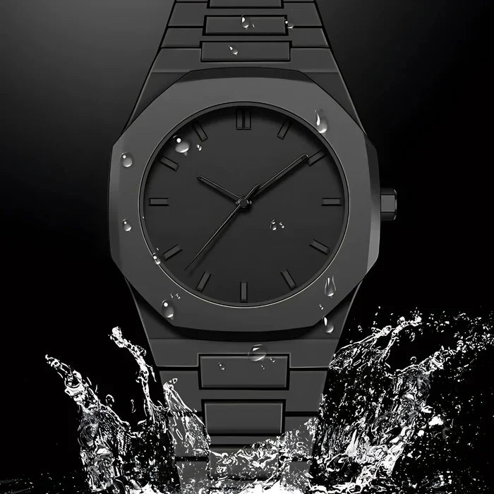 Relógio Minimalista All Black Policarbonato