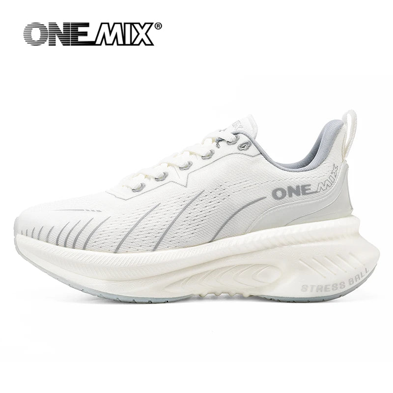 ONEMIX ORIGINAL Tênis de corrida branco para homens e mulheres