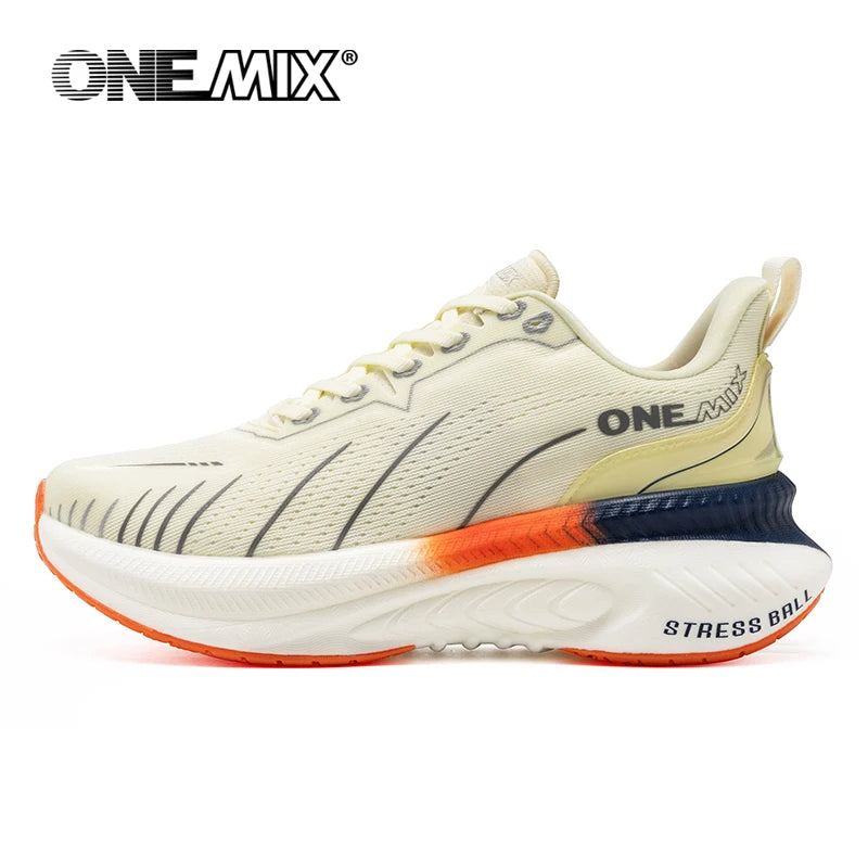 ONEMIX ORIGINAL Tênis de corrida branco para homens e mulheres